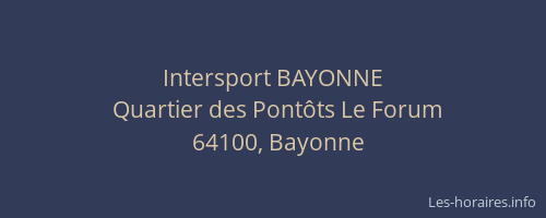 Intersport BAYONNE