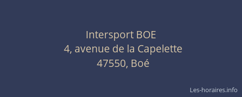 Intersport BOE