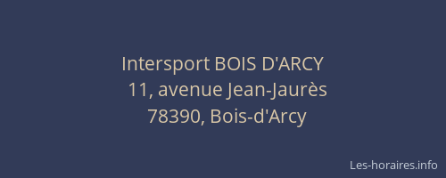 Intersport BOIS D'ARCY