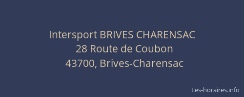 Intersport BRIVES CHARENSAC