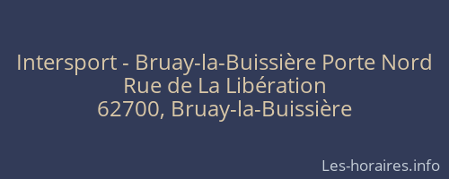 Intersport - Bruay-la-Buissière Porte Nord