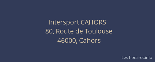 Intersport CAHORS