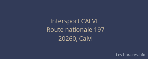 Intersport CALVI