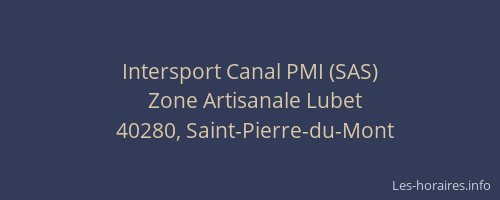 Intersport Canal PMI (SAS)