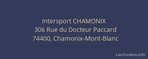 Intersport CHAMONIX