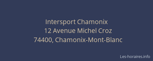 Intersport Chamonix