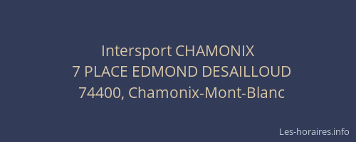 Intersport CHAMONIX
