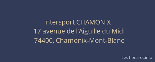 Intersport CHAMONIX