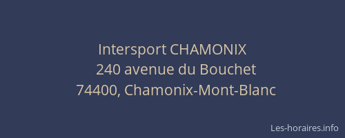 Intersport CHAMONIX
