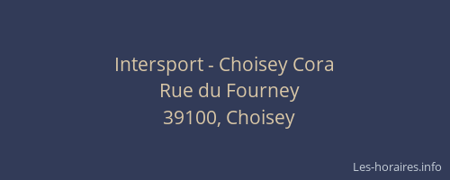 Intersport - Choisey Cora