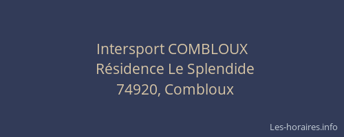 Intersport COMBLOUX