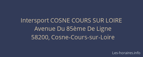 Intersport COSNE COURS SUR LOIRE