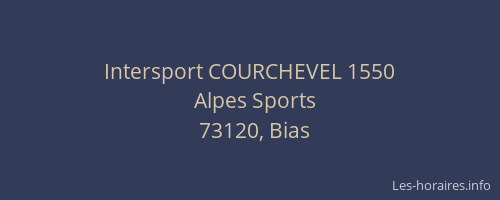 Intersport COURCHEVEL 1550