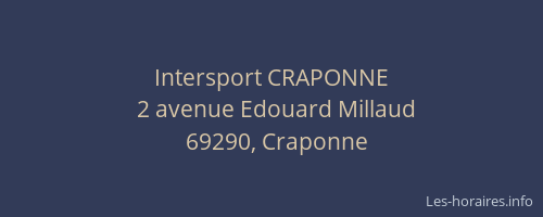 Intersport CRAPONNE