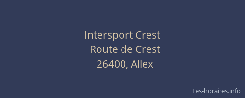 Intersport Crest