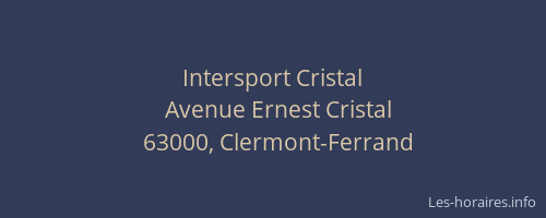 Intersport Cristal