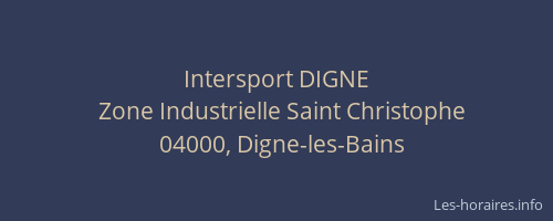 Intersport DIGNE