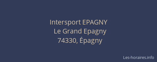 Intersport EPAGNY
