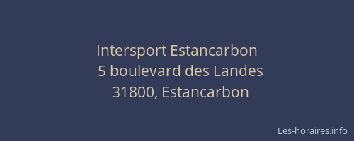 Intersport Estancarbon