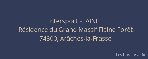 Intersport FLAINE