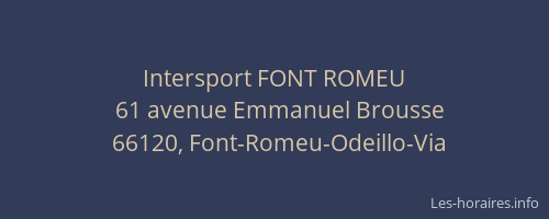Intersport FONT ROMEU