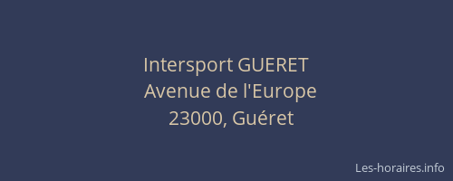 Intersport GUERET