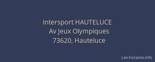 Intersport HAUTELUCE