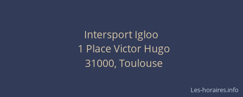 Intersport Igloo