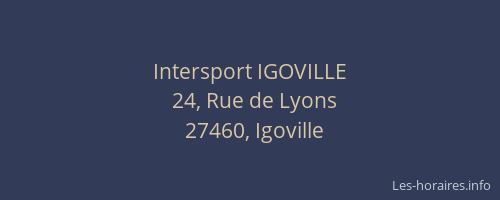 Intersport IGOVILLE