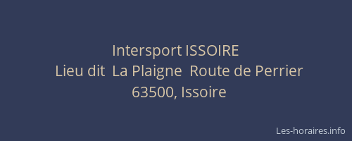 Intersport ISSOIRE