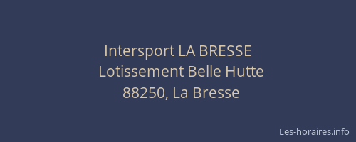 Intersport LA BRESSE