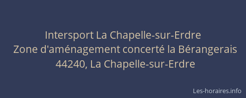 Intersport La Chapelle-sur-Erdre