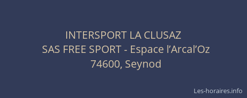 INTERSPORT LA CLUSAZ