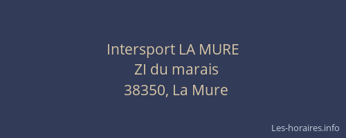 Intersport LA MURE