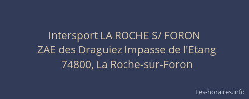 Intersport LA ROCHE S/ FORON