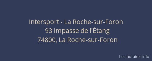 Intersport - La Roche-sur-Foron
