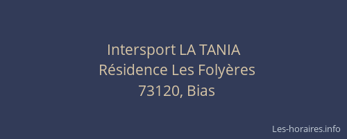 Intersport LA TANIA