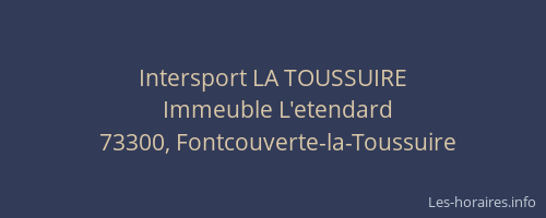 Intersport LA TOUSSUIRE