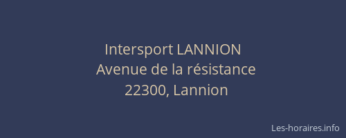 Intersport LANNION