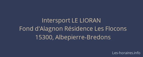 Intersport LE LIORAN