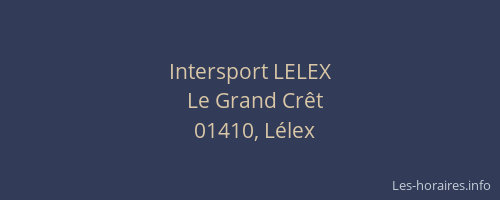 Intersport LELEX