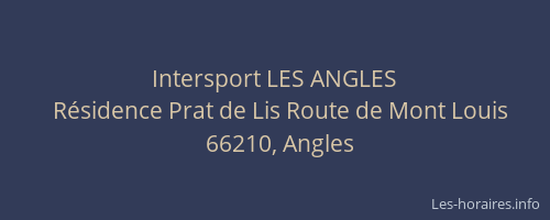 Intersport LES ANGLES