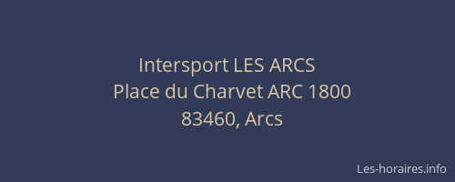 Intersport LES ARCS