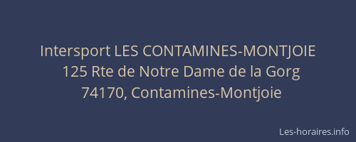 Intersport LES CONTAMINES-MONTJOIE