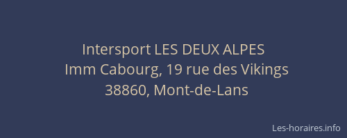 Intersport LES DEUX ALPES