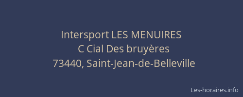 Intersport LES MENUIRES