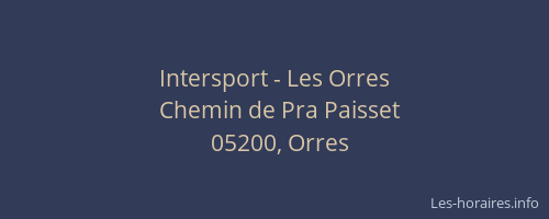 Intersport - Les Orres