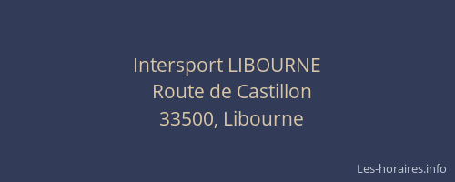Intersport LIBOURNE