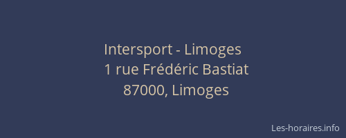 Intersport - Limoges