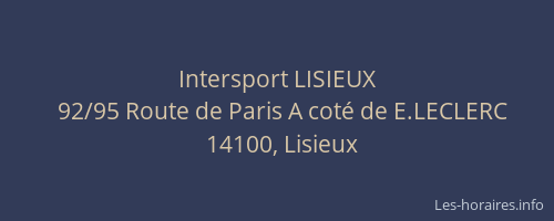 Intersport LISIEUX